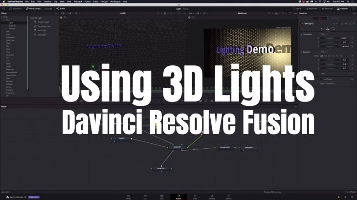 【Davinci resolve 17】3D Lights with Davinci Resolve Fusion