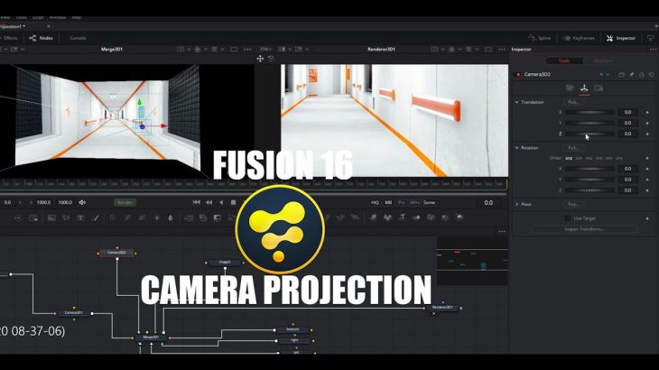 【Davinci resolve 17】Camera Projection Fusion 16 Tutorial 2D to 3D A harric productions.