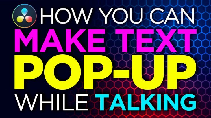 【Davinci resolve 17】How to Make TEXT POP-UP on Screen While Talking? A Davinci Resolve Tutorial