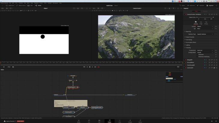 【Davinci resolve 17】3d Camera Tracking, lens distortion, ground reconstruction in Fusion /  Resolve 17