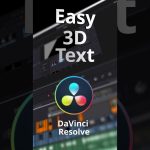 【Davinci resolve 17】Easy 3D Text in DaVinci Resolve #shorts