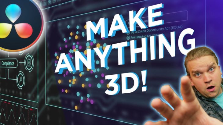 【Davinci resolve 17】How to MAKE ANYTHING 3D in DaVinci Resolve!