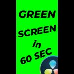 【Davinci resolve 17】Key Green Screen in DaVinici Resolve (FUSION) #shorts