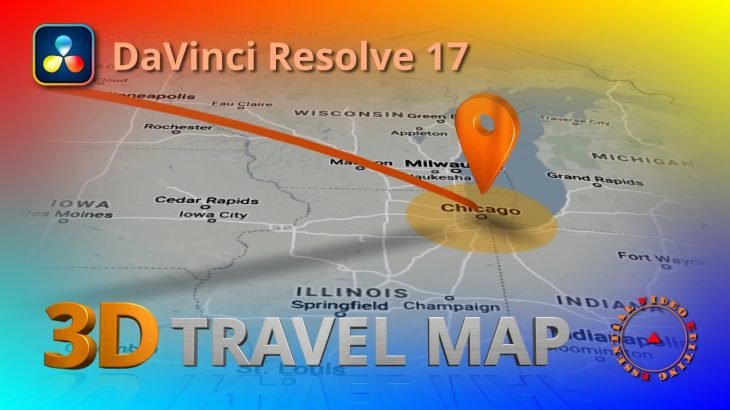 【Davinci resolve 17】Create 3D Travel Map Animation using Fusion Tools in DaVinci Resolve 17