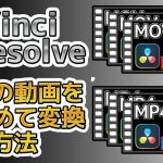 【Davinci resolve 17】複数の動画をまとめて別形式に変換する方法[DaVinciResolve]