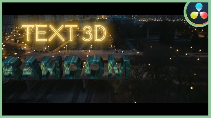 【Davinci resolve 17】Adding 3D Text & Camera Tracking | DaVinci Resolve 17 |