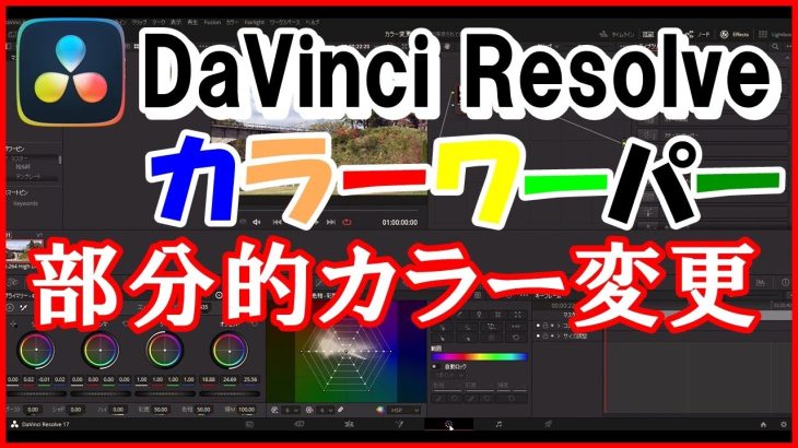 【Davinci resolve 17】【ダビンチリゾルブ】特定部位の色変更（カラーワーパー）DaVinci Resolve