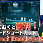 【Davinci resolve 17】【DaVinci Resolve18】覚えておくと便利なキーボードショートカット20選！