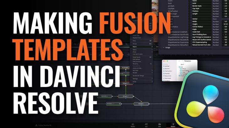 【Davinci resolve 17】Making Fusion Templates in DaVinci Resolve