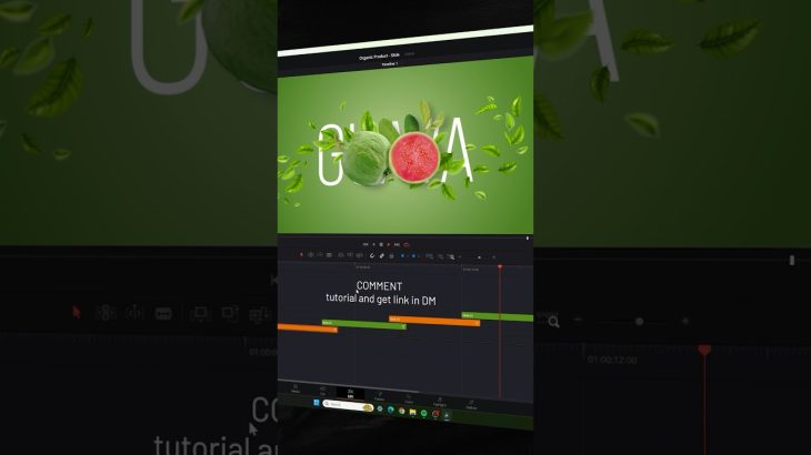 【Davinci resolve 17】⚡️Create Organic Products Slideshow in DaVinci Resolve • #davinciresolve #tutorial #motiongraphics