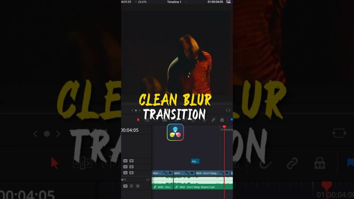 【Davinci resolve 17】Clean blur transition in Davinci Resolve (music video transition)