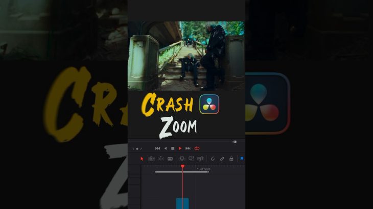 【Davinci resolve 17】Crash zoom out effect in DaVinci Resolve