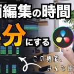 【Davinci resolve 17】Davinci Resolveの編集時間を半分に！おすすめ爆速時短のテクニック3選！