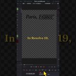 【Davinci resolve 19】DaVinci Resolve 19 Update: See Transparent Media with Checkerboard Background!DaVinci Resolve 19 Update: See Transparent Media with Checkerboard Background!