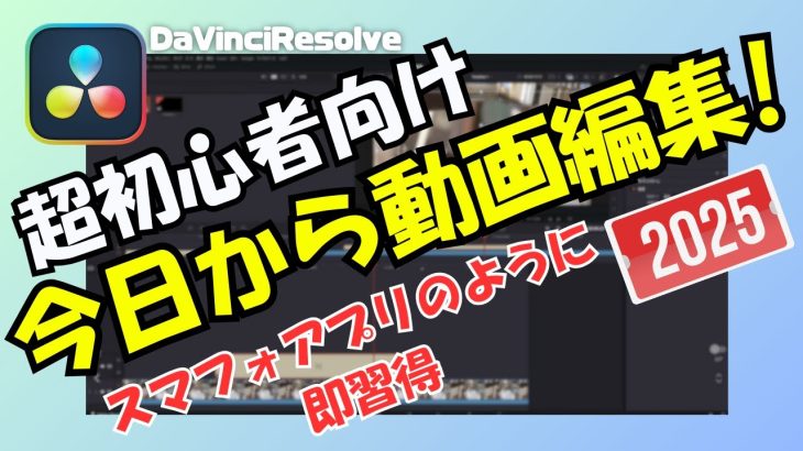 【Davinci resolve 17】【超初心者向け】たった12分でわかる！動画編集の基本ステップ解説🎬✨ダビンチリゾルブ